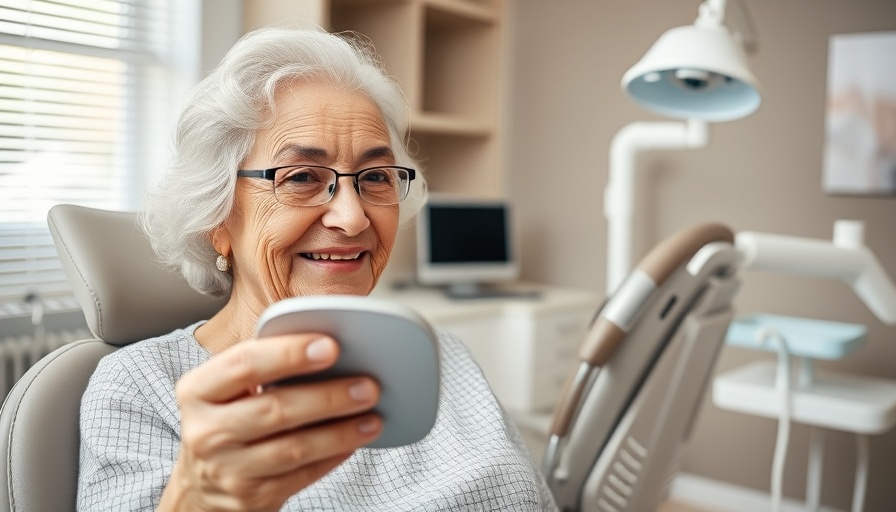 Elderly woman smiling after dental care in West Hollywood clinic.