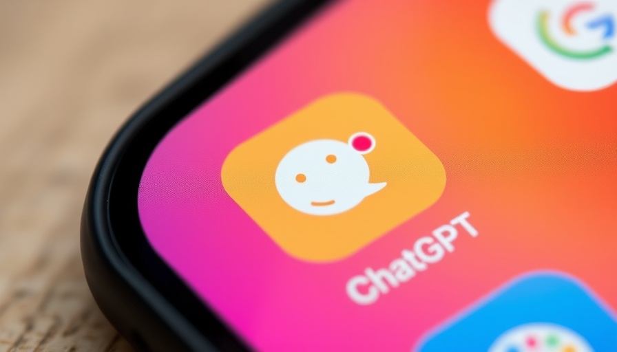 AI photo restoration techniques: Close-up of ChatGPT app on smartphone.