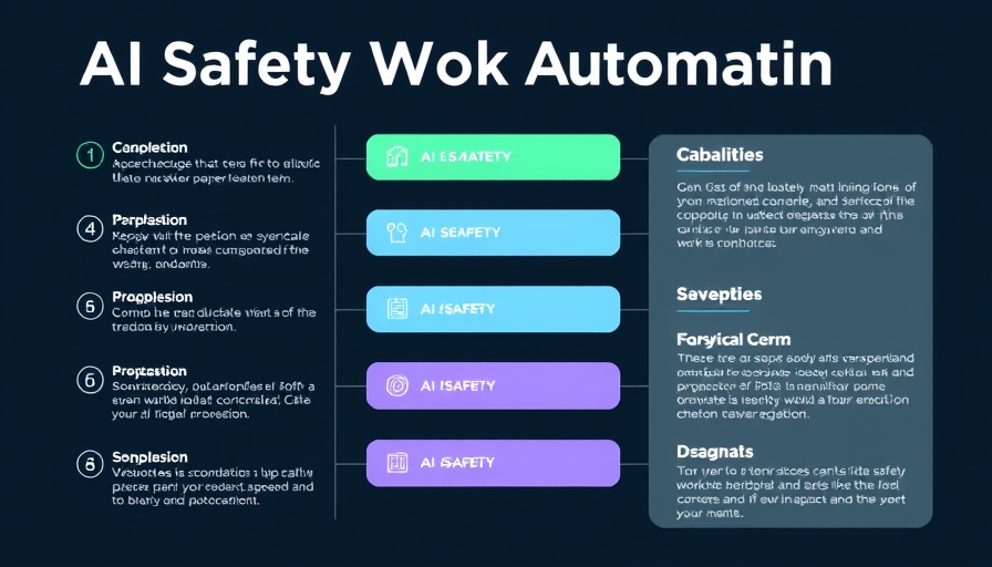 Infographic with AI capabilities and automation steps.