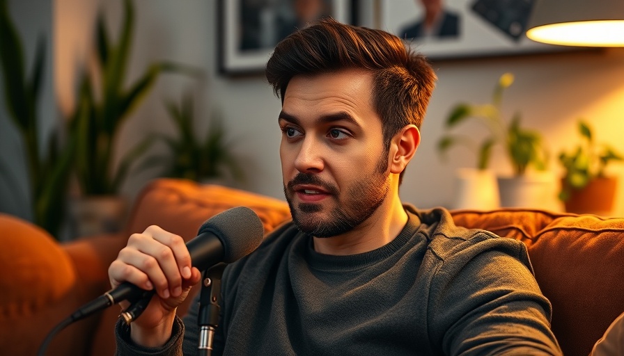Man during a podcast discussing when to fire an employee.