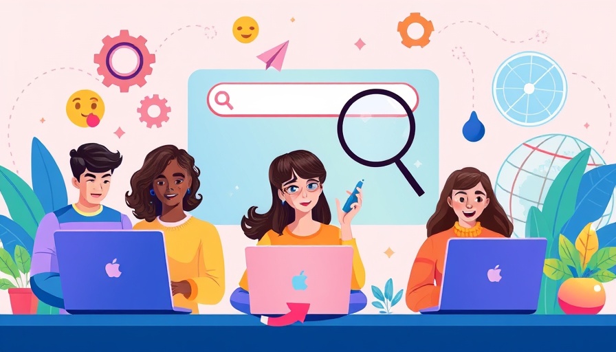 Illustration of diverse people using alternative search engines