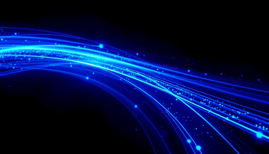 Abstract light streaks symbolizing generative AI innovation.