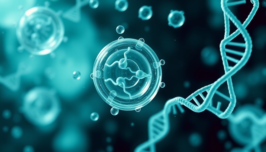 Extracellular vesicles stem cells fighting senescence, futuristic molecular design.