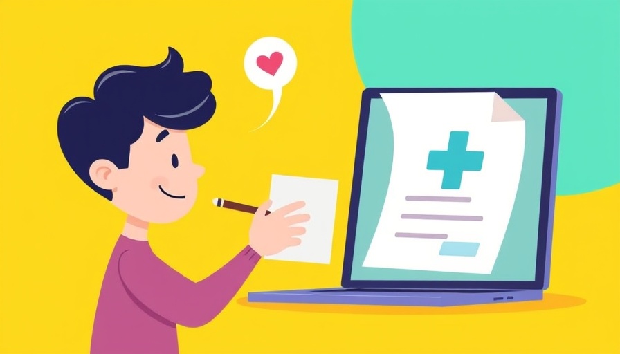 Stylized illustration of online health information access.