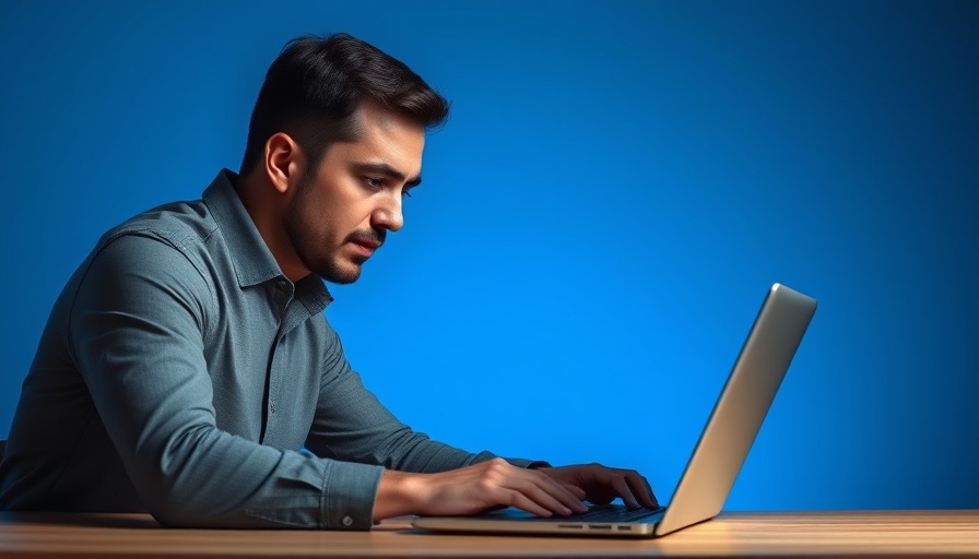 Focused man with laptop emphasizing AI Skills for Success in 2025.