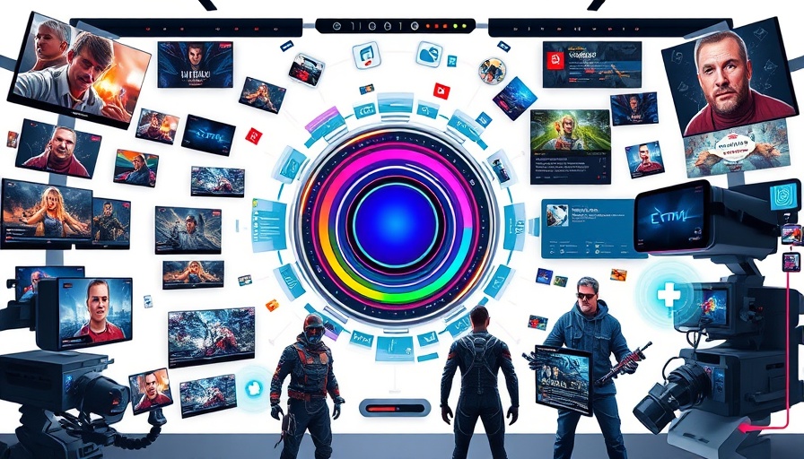 Futuristic interface showcasing Meta AI smart glasses upgrade with multimedia elements.