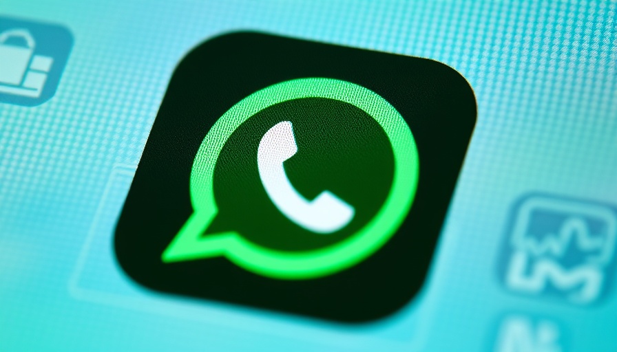 WhatsApp logo with digital blur effect representing AI features and privacy.