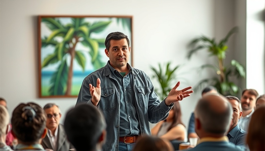 Energetic speaker presenting on specialization in AI technology