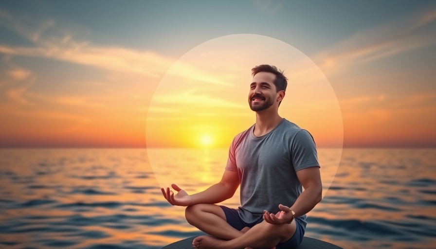 Meditation for clarifying tech motivations with serene ocean backdrop.