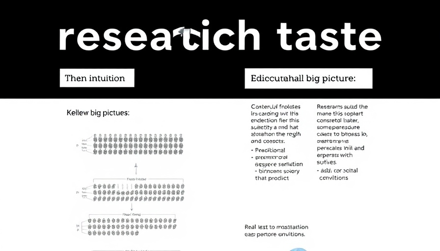 Components of research taste infographic focused on cultivating research taste.