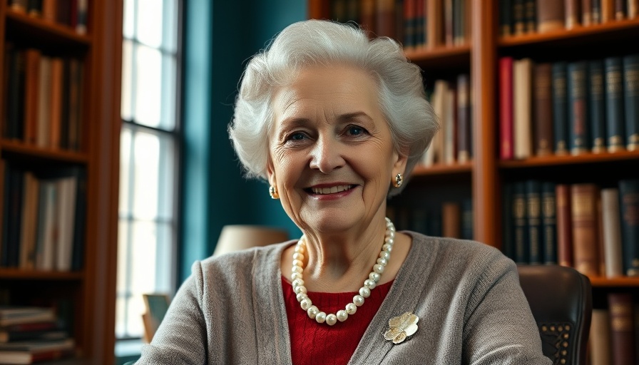 Elderly woman in study for Agatha Christie AI writing course.