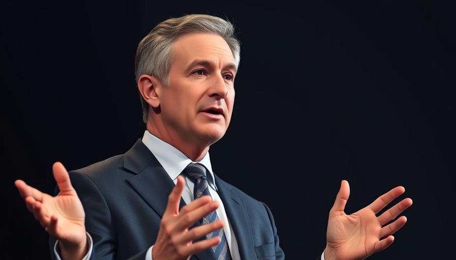 Mature man speaking at an event, engaging Alexa+ users.