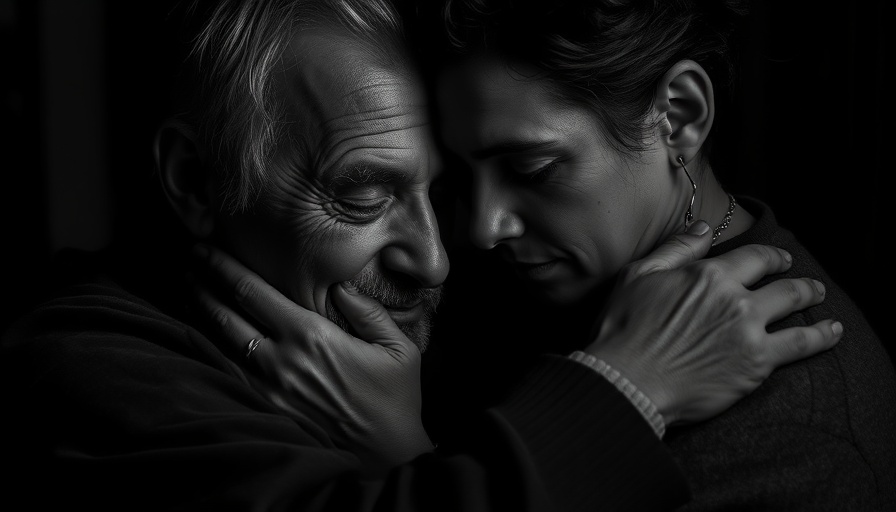Intimate embrace symbolizing focus beyond life's details.