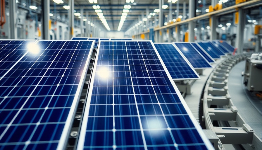 High-tech solar panels in modern production facility.