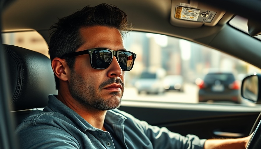 Casual man in a car showcases content creation insights.