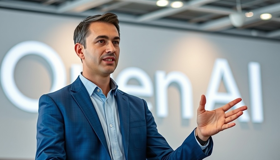 OpenAI Public Benefit Corporation, businessman speaking at conference.