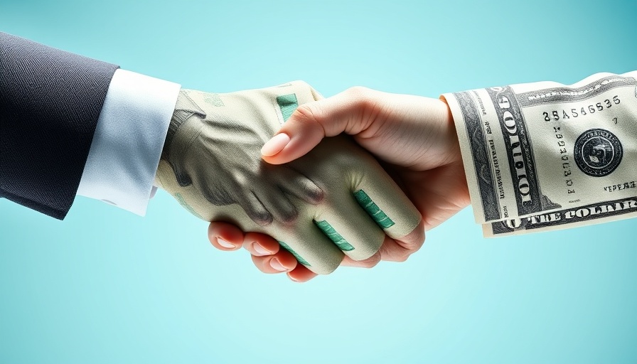 Symbolic dollar handshake, Employer.com acquires MainStreet.com deal.