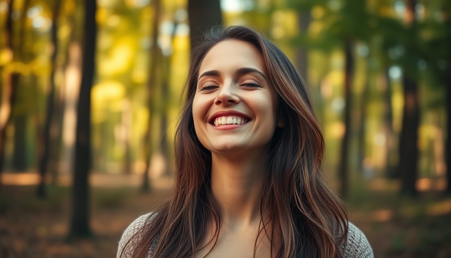 Meditation on connecting to the land theme with peaceful forest background.