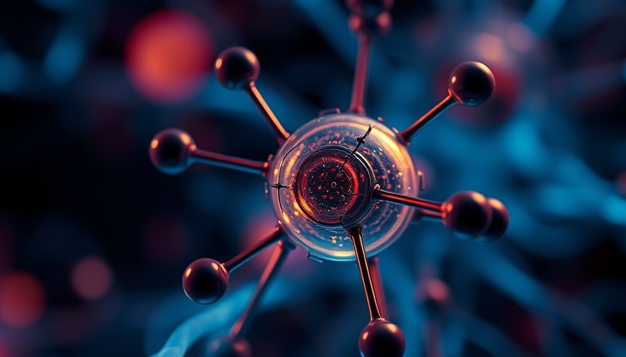 Accelerating drug discovery with a single carbon atom illustration.