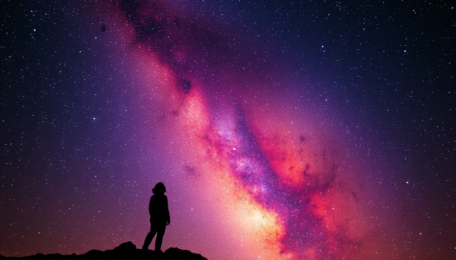 Silhouette stargazing beneath vivid Milky Way - painfully obvious truths of life.