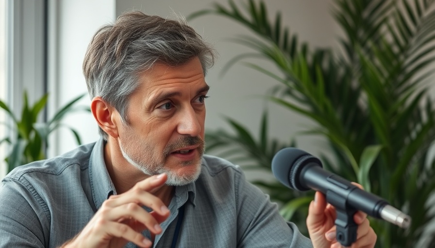 Man discussing the importance of investing in relationships indoors.