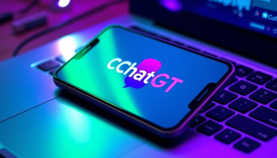 Vibrant display of ChatGPT on smartphone over laptop keyboard, illustrating AI Chatbot Prompt Strategies.