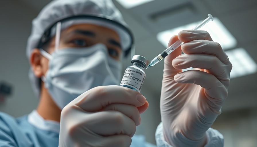 Healthcare worker prepares mRNA vaccine, emphasizing safety.