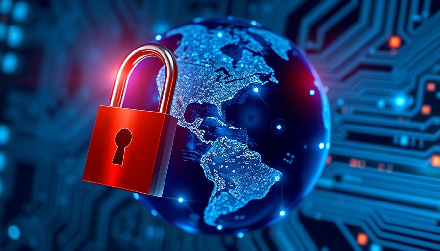 Secure digital globe with padlock, serverless inference in AI context.