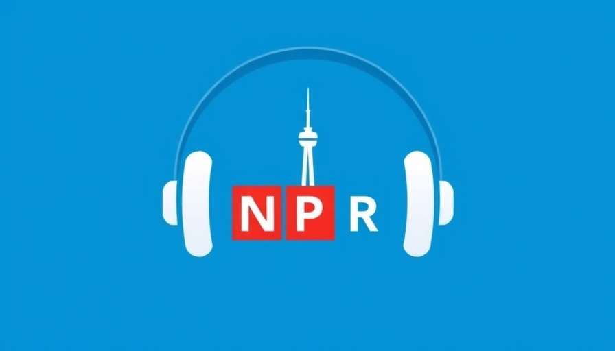 NPR logo with headphones and radio tower.