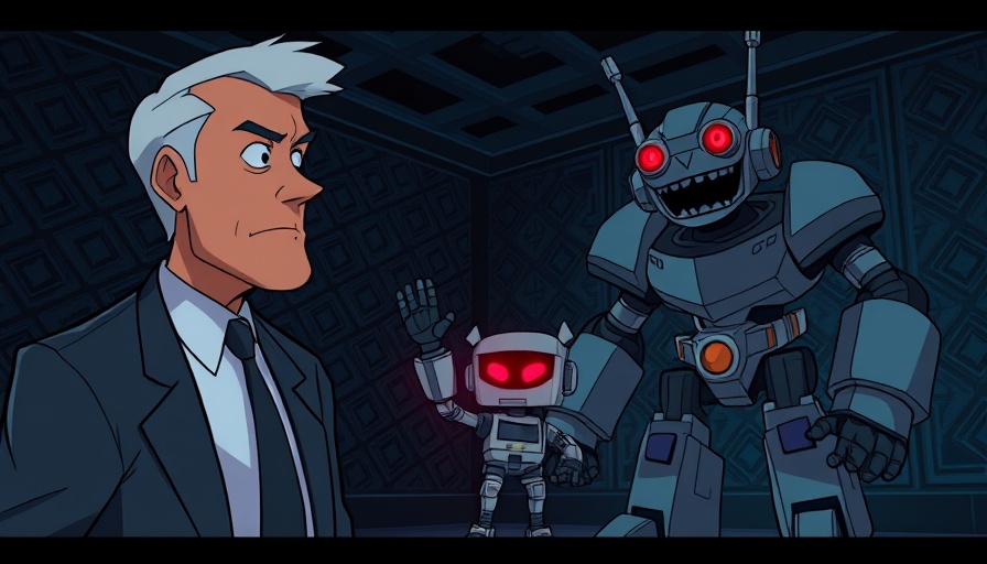 Cartoon depiction of AI safety research discussion scene.