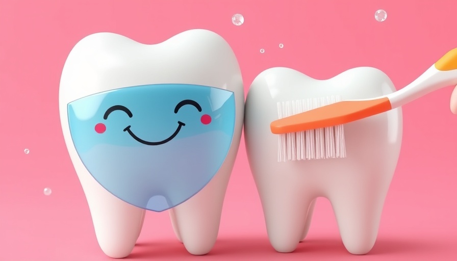 3D illustration of tooth cleaning for reverse tooth decay