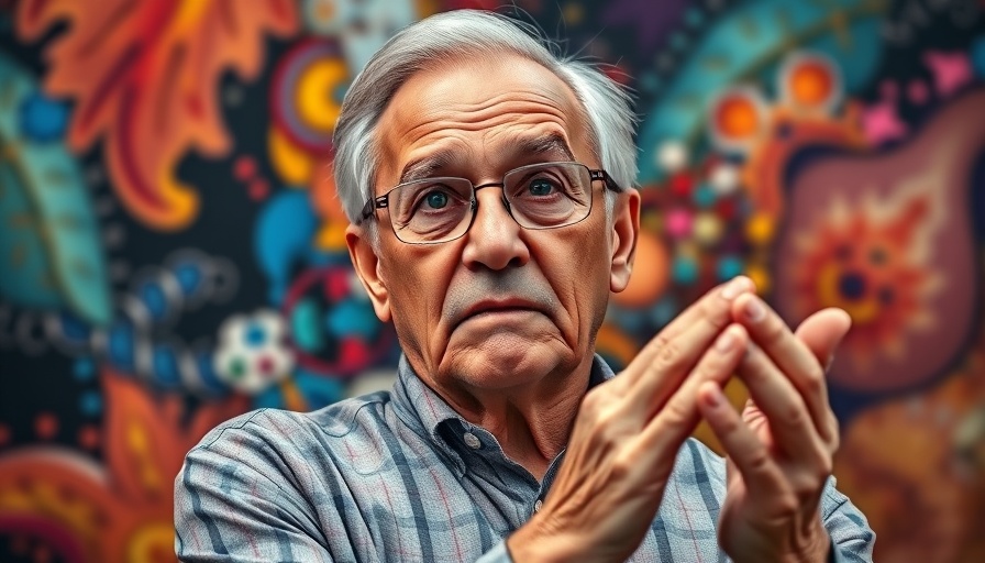 Elderly man clapping in vibrant setting, Bill Gates philanthropy.