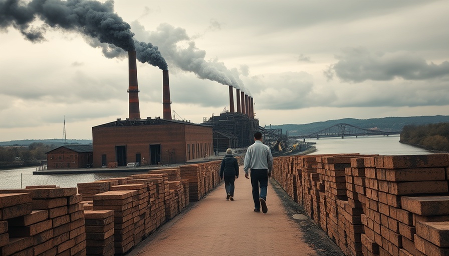 Smokestacks emit pollution over a brick factory in Bangladesh.