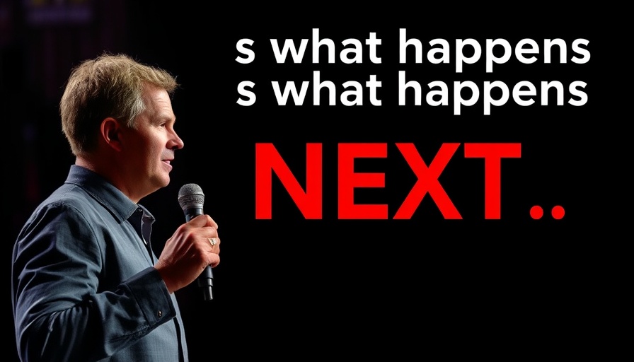 AI predictions 2026 2027: Speaker with 'this is what happens NEXT...' text.