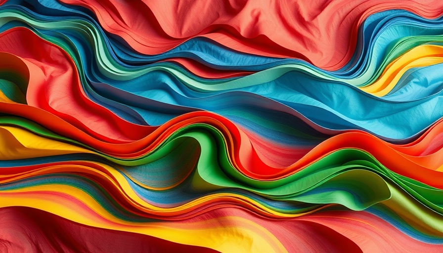 Abstract landscape with colorful patterns symbolizing AI modeling and implementation.