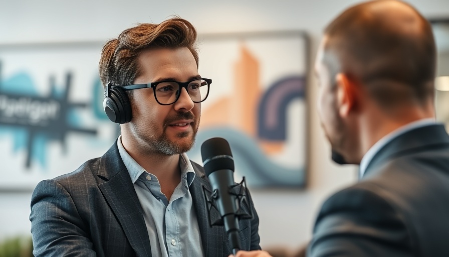 Casual business discussion on podcast, man engaged in conversation.