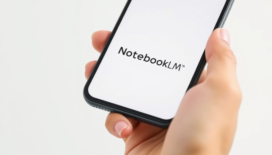 NotebookLM app on smartphone held in hand for AI note-taking