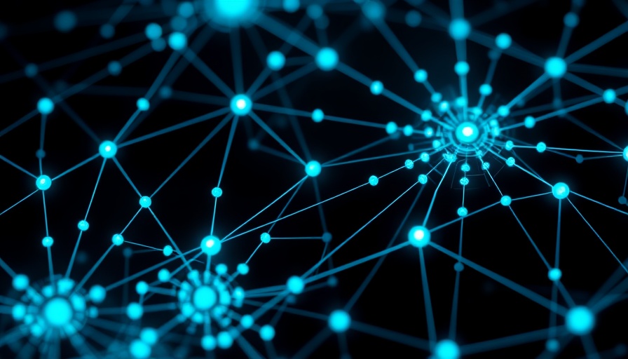 Abstract digital network illustrating SEO keyword clustering.