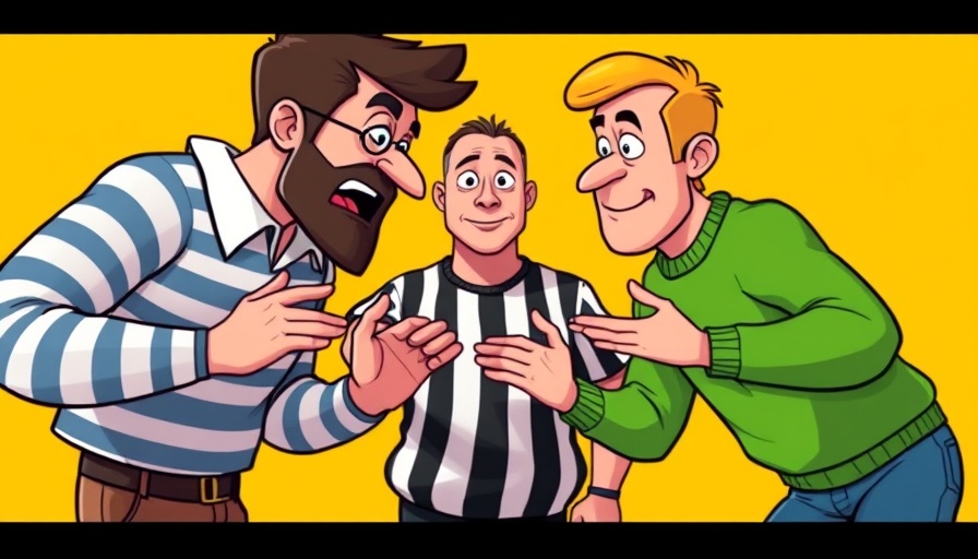 AI helps resolve interpersonal relationship conflicts with creative cartoon illustration.