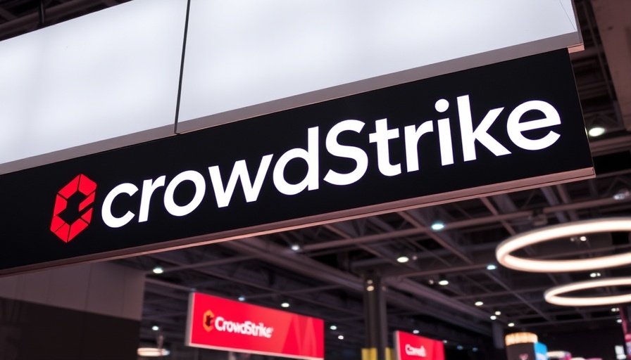 CrowdStrike logo prominently displayed in exhibition setting.