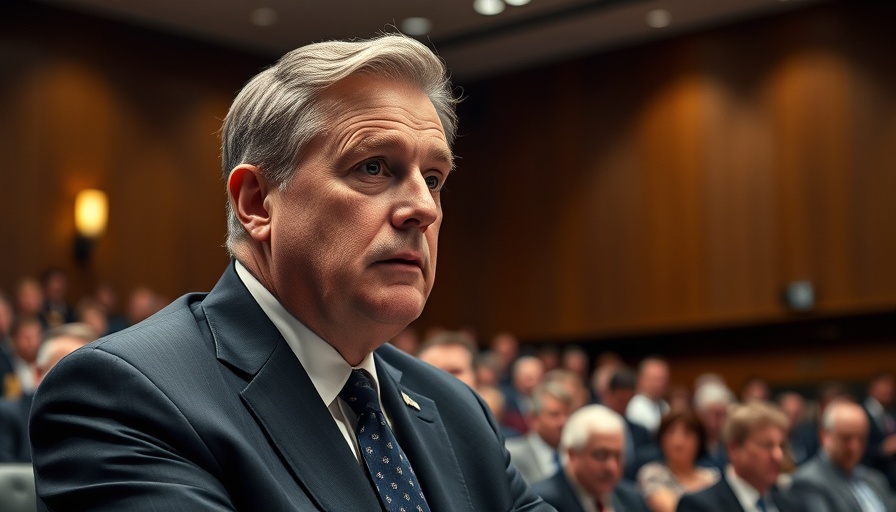 Middle-aged man discussing AI safety concerns OpenAI at a hearing