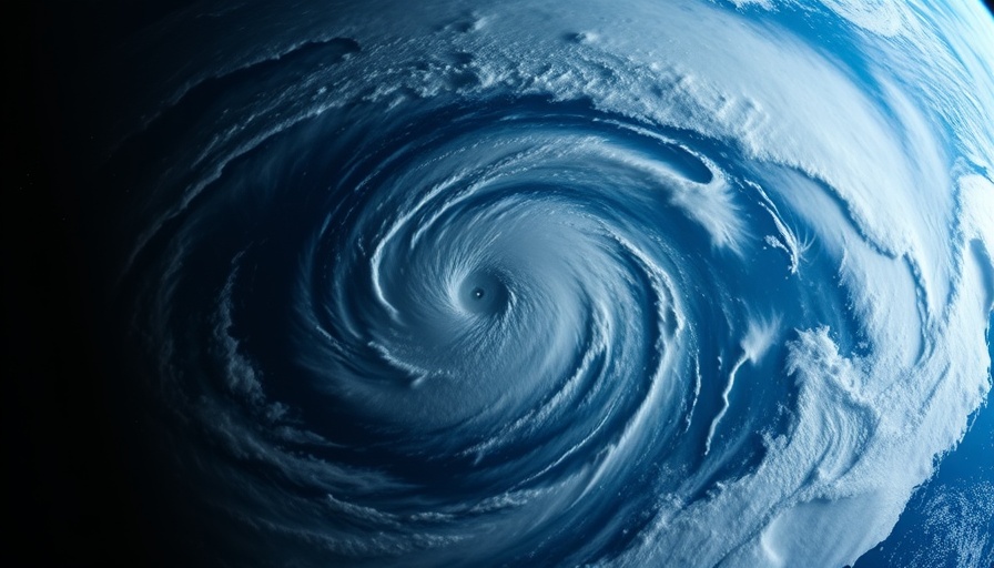 2025 Atlantic hurricane season predictions: satellite view of a massive hurricane.