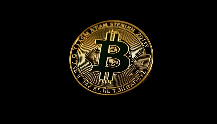 Cracked Bitcoin symbol on black background, symbolizing Kentucky Bitcoin Boom.