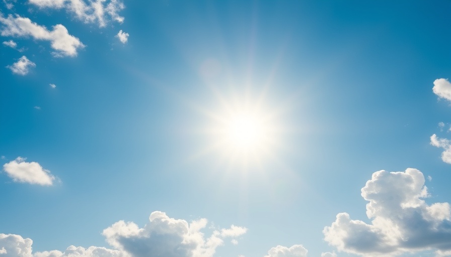Bright sunlit sky with clouds illustrating Vitamin D benefits.