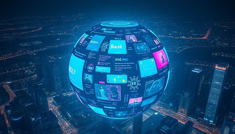 Futuristic sphere with digital interfaces showcasing AI PC adoption.