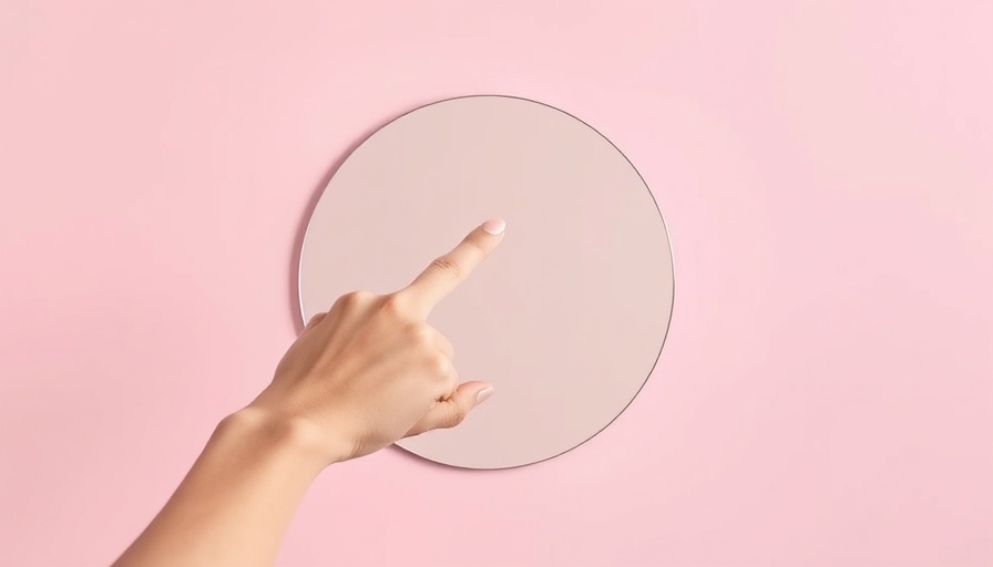Symbolic image of hand pointing at mirror reflection, illustrating judgment concept.