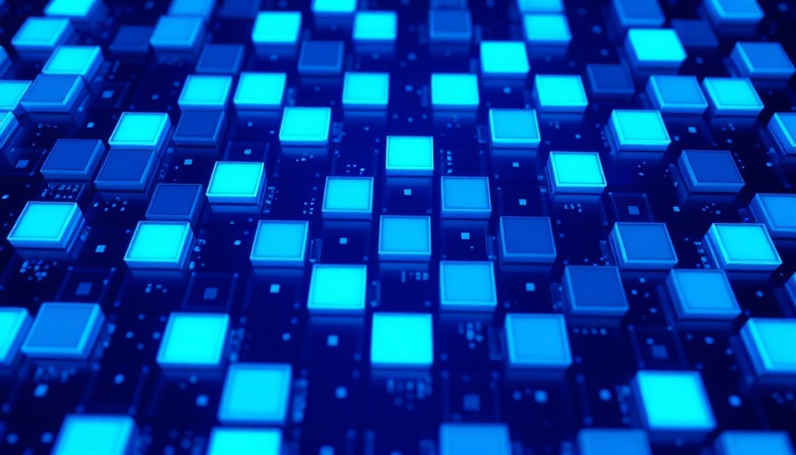 Glowing abstract digital squares symbolizing best AI-powered website builder 2025