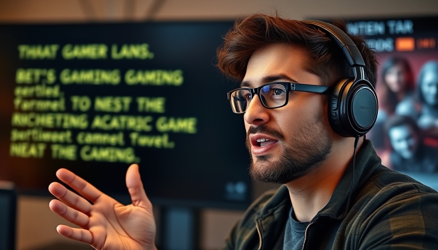 Confident man streaming about autonomous AI innovations in gaming.