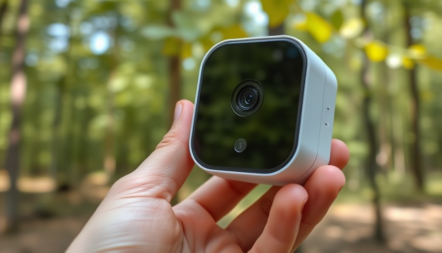 Compact white security camera, subscription-free home security camera, outdoor.