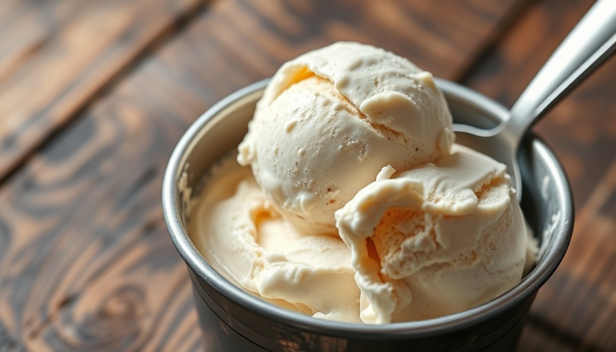 Exquisite high protein dairy-free ice cream close-up.